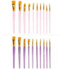 10 piezas/Juego Pinceles de pintura de acuarela de nailon, pinceles de pintura acrílica para aprendizaje y manualidades, regalo perfecto de Año Nuevo para estudiantes y artistas. Adecuado para pintura y artesanía, para estudiantes y adultos