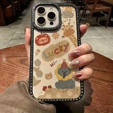 Funda para teléfono 1PC Teléfono Bling de Doble Cara, Parte Trasera Dura Suave a Prueba de Golpes, Multicapa, TPU + PC, Compatible con 16/15/14/13/12/11 Pro/Plus - transparente - Ver 7