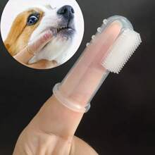 20/8/3 piezas Cepillo de dientes para mascotas, Cepillo de dientes para perros, Cepillo de dientes para gatos, Para limpiar los dientes de los perros, Cuidado dental para mascotas Cepillo de dientes de goma para el dedo, Juego de cepillo de dientes para el dedo con bolsa de almacenamiento para perros y gatos - Cuidado dental suave, Herramienta de limpieza de dientes fácil de limpiar, Sin batería requerida, Bolsa de almacenamiento adecuada para baño, maquillaje, exterior, viaje