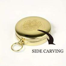 1 Compass For Navigation, Vintage Luminous Pocket Watch Compass, Pure Copper Shell, Suitable For Camping/Orienteering/Hiking Personalized Carved Copper Handwritten Compass | Customize Work Compass Gift For Friends | Anniversary Birthday Wedding Gift