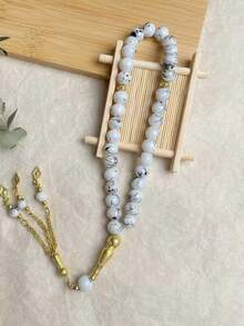 33pcs 10mm Gold Beads Glass Rosary Prayer Beads For Muslim - Multicolor - View 2