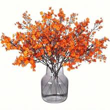 10 piezas de flores artificiales del aliento del bebé, ramo de Gypsophila de plástico de estilo moderno para decoración otoñal, desmontable para arreglos florales DIY, de bajo mantenimiento, adecuado para sala de estar, dormitorio, oficina, boda, mesa, fiesta, decoración del hogar y florero
