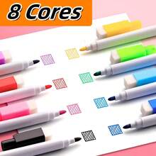 Whiteboard Pens With Foam Eraser - Preto-C60051 - 查看 4