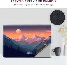 Laptop Skin Sticker Decal,16.5 17 17.3inch Laptop Netbook PC Notebook Universal Vinyl Reusable Skin Sticker Cover Personalized Art Case Protector, Sunset Peak,7367850 - 金色 - 查看 5