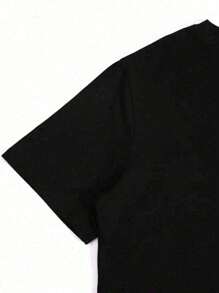 Camiseta con estampado de calavera y girasol para mujer, algodón de 220 g, cuello redondo y estampado en la espalda (1 unidad)