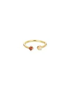 1 pieza Anillos de mujer con corazón delicado, anillo abierto de acero inoxidable diminuto con imitación de circonita, joyería de moda para damas, regalo de cumpleaños, regalos del Día de San Valentín