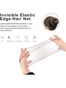 60 Stücke braune elastische Haarnetze, unsichtbare Haarnetze für Frauen für Perücken, geeignet für Lebensmittelservice, Ballettdutt, Schlafen, Flugbegleiter, Krankenschwestern, feines Mesh-Haarnetz