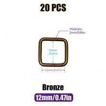20 chiếc/gói 10-38mm Vòng khóa hình chữ nhật bằng kim loại Vòng khóa trượt cho thắt lưng, dây đeo ba lô, túi xách, vòng cổ thú cưng, phụ kiện tự làm - Nhiều màu - Xem 29