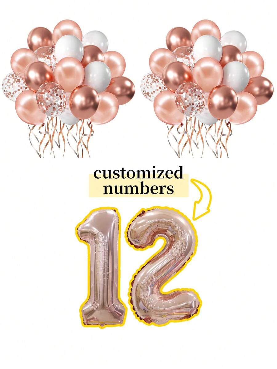 بالون أرقام باللون الوردي الذهبي والأسود مخصص بمقاس 32 بوصة ، مناسب للحفلات مثل عيد الميلاد ، الزفاف ، استحمام الطفل ، عيد الحب ، حزب عزباء ، حفلة عيد ميلاد بالريبونة ، ديكور خطوبة العروس ، مناسب لعيد الميلاد والذكرى السنوية والعام الجديد وحفل استحمام الطفل والتخرج والخطوبة وحفلات الزفاف
