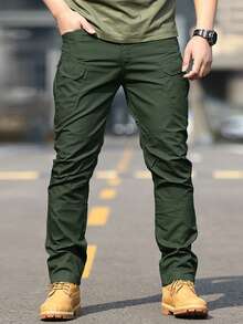 City Tactical Cargo Pants Classic Outdoor Hiking Trekking Tactical Joggers Pant Camouflage Military Multi Pocket Trousers - 卡其色 - 查看 2