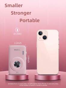 W&O 2025 New 1080P FHD Digital Camera With 32GB Card, Compact Small Cheap Cameras, Rechargeable Photography Camera, 48MP Auto Focus Camera, Puzzle Game,Very Suitable For Entry-Level Novice Photography And Video Recording Enthusiasts. Budget-Friendly Holiday Gift (Thanksgiving, Christmas, Halloween) - Hồng - Xem 8