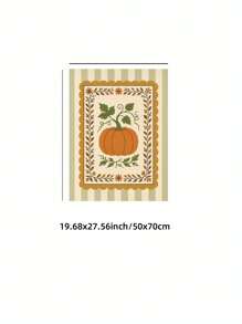 1 pezzo cartellone d'arte popolare zucca senza cornice, con strisce verdi, decorazione da parete per l'autunno, stampa su tela in stile autunnale per camera da letto, soggiorno, festa, regalo perfetto per il ritorno a scuola e decorazione funky per la stanza (stampe da parete, cartellone) Decorazioni di Ognissanti, decorazioni natalizie, decorazioni del Ringraziamento, decorazioni per matrimoni, decorazioni per la casa, decorazioni autunnali, decorazioni per compleanni, forniture per feste, decorazioni per interni, decorazioni per festival