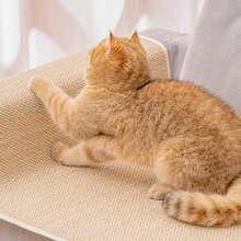 Protecteur de canapé anti-griffures pour chat avec agrafes | Tapis à gratter en sisal durable | Empêche le glissement en toute sécurité | Pour les canapés en tissu/