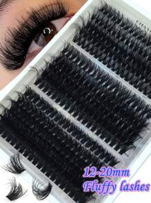 300 klastrów 100D-80D-60D Mixed Fluffy Eyelash Bundle, zestaw do przedłużania niezależnych rzęs, zestaw grubych rzęs, duże pudełko przedłużania rzęs, niezależne przedłużanie rzęs, zestaw sztucznych rzęs z norek, przedłużanie kręconych rzęs C/D/DD, dramatyczne przedłużanie rzęs, zestaw rzęs Mixed Tray 12-18 mm. Narzędzie do makijażu panny młodej,