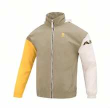 Adidas Chaqueta deportiva NEO para hombre, con cuello alto, tejido en bloques de color, resistente al viento, deportiva e informal - Multicolor - Ver 1