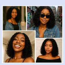 Role-Playing Props, Bride Dressing Props, 150 Density Short Hair, 14-Inch Size, 4*4 Design, Rose Adjustable Inner Net, Can Transform Into Various Styles High-Quality Fiber Material - Black - View 6