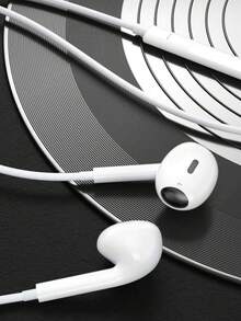 入耳式耳機，兼容 Pro/14/13/12/11/X，有線耳機，Lightning 接口，附線控，可控制音樂、通話與音量；USB Type-C 接口有線耳機，兼容 15/16 Pro Max Plus/17 Air、Pro，Android 智慧型手機 Galaxy S23/S22 - 白色 - 查看 6