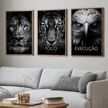 Motivational Trio Chart With Lion, Tiger And Eagle: Discipline, Focus And Execution - Thuốc lá - Xem 1