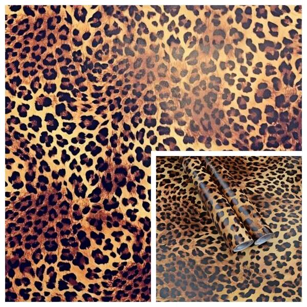 1 Roll Thick Leopard Print Vinyl Sticker 17.7inX39.3/118.1/196.8/393in Self-Adhesive High-Quality Removable And Repeatable Brown Black Animal Pattern Suitable For Cabinets Drawers Walls Easy To Tear And Stick Home Office Rental Decoration Modern Farmhouse Style Shelf Liner Durable Material Home Renovation Wallpaper Wall Paper Wall Stickers Room Decor Wall Decor Kitchen Bedroom Living Room Decor