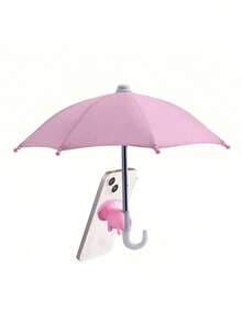 1pc Silicone Pig Shaped Phone Holder Umbrella, Can Provide Sun And Rain Protection Compatible With IPhone, Android Phone, Gift For Birthday, Family, Friends Phone Stand Phone Accessories - View 3