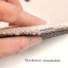 1pc Cute Black Cat Pattern Plush Non-Slip Absorbent Soft Shaggy Indoor Decorative Rug Carpet For Doorway, Bedside, Home Decor