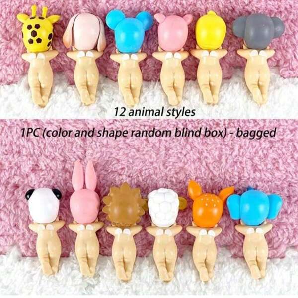 1 Set/12 Random Style Cute PVC Party Sonny Angels Blind Boxes, Angel Dolls Sleeping With Prone Animals, Mobile Phone Case Stickers Decorations Car Interior, Table Decoration, Models, Action Collection Toys, Collectibles, Backpack Decoration, Christmas, Holiday Party Entertainment, Birthday Party Gifts