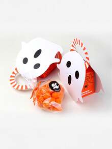 2 Stücke kreative Halloween Geschenkboxen, Geister & Kürbis Verpackungstüten, Süßigkeiten Boxen