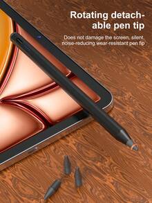 适用于 iPad (A16) 11 英寸第 11 代(2025 款)的触控笔,带 LED 电源指示灯,兼容 2018-2025 年款 iPad,可更换笔尖设计,兼容 iPad 6 (9.7 英寸),配备 Type-C 充电线,兼容 iPad 第 10 代,双击顶部即可开机/关机,适用于 iPad 9/8/7 (10.2 英寸)、Air4/5/11 (M2/M3) 和 Pro 11 (2018/2020/2021/2022),90mAh 电池,支持倾斜和加粗功能。 - 黑色 - 查看 8