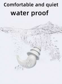 Anti-Noise Silicone Mute Earplugs Waterproof Swimming Earplugs Suitable For Office Lunch Break Sleeping And Outdoor Diving Surfing Soft And Comfortable Swimming Earplugs Protect Ears Campus Dormitory Sound Insulation Study Family Sleep At Night Noise Reduction Mute Anti-Snoring Sound Prevention