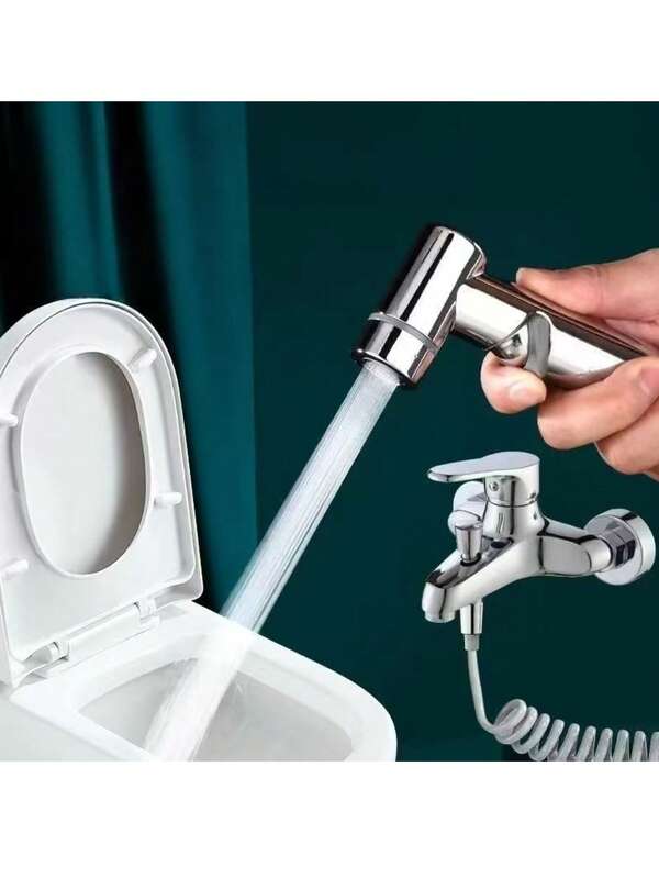 1 Pistola de rociado para inodoro, boquilla de grifo, acompañante de pistola de agua para inodoro, dispositivo de descarga de alta presión para el hogar