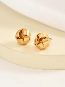 Eleganckie kolczyki z węzłem, 1 para