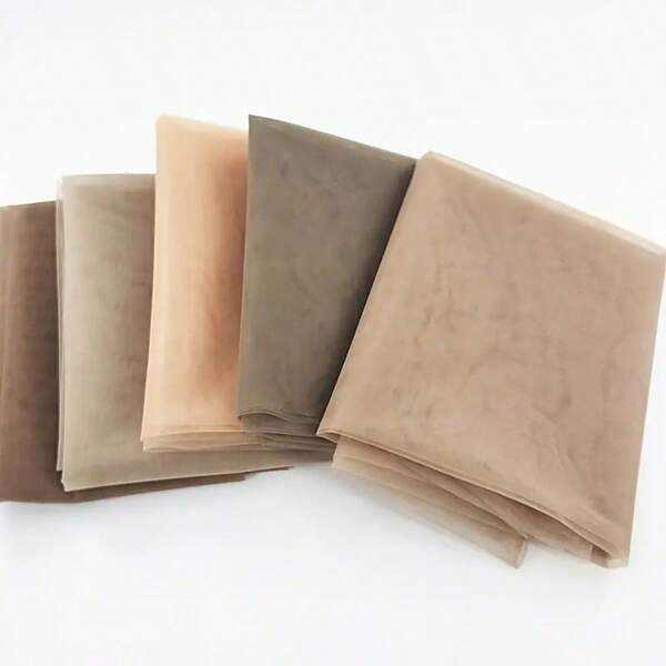 1 Yard Transparent Lace Net Material For Wigs Making & Repair Wig Caps Closures And Frontal Foundation Wig Accessories 43inchx18inch (Transparent/Brown)