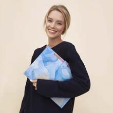 Stylish Funky File Organizer With 5 Pockets And 16 Labels, Natural Marble Expanding File Folder, Make Your Study, Life And Work Be Different - 8 Patterns Optional Back To School,Back To School,School Supplies