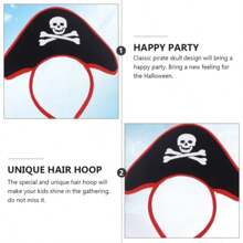 3 Peças, Tiara com Crânio de Pirata de Halloween, Acessórios de Fantasia e Cosplay de Mascarada de Halloween, Acessório para Cabeça, Suprimentos Diários para Festa, Suprimentos para Festa em Casa, Presentes de Festa, Suprimentos para Feriados, Suprimentos para Festivais, Suprimentos Domésticos, Decorações de Halloween