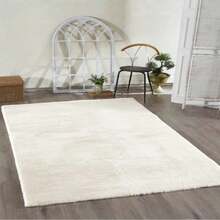 Jassrug Rabbit 30 Mm Fur Carpet – 80x120 & 120x180 Cm – 100% Polyester – Made In Turkey - Blue - View 3