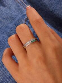 Eleganter Verlaufdiamant 925 Sterlingsilber Schmuck, modisch, wunderschön, anmutig, Geschenk für Partyveranstaltungen, alltägliches Tragen Damen Ring