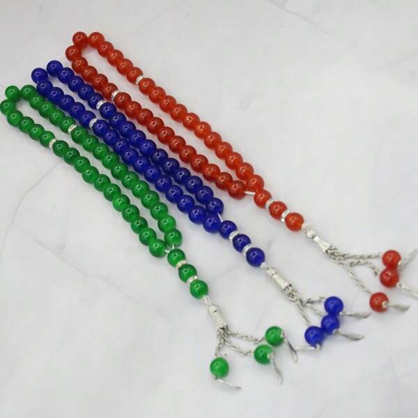 33 件玻璃念珠手链，中东配饰