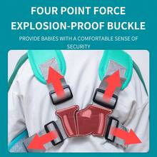 Electric Motorcycle Kids Safety Belt Riding Harness Strap For Riding Electric Scooter, Baby Anti-Fall Protective Belt - Green - View 3