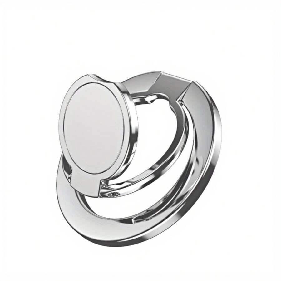 Nuevo soporte magnético universal de aleación con anillo, montaje magnético sin adhesivo, soporte plegable de teléfono con bisagra doble, ajuste multiángulo, soporte de agarre, diseño delgado de 0.16 pulgadas, diámetro de 2.28 pulgadas