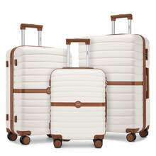 PP Suitcase 20"/24"/28" - Lightweight Hard-Shell Luggage With 4* 360° Wheels, TSA Lock | Hand Luggage & Travel Suitcases - trắng - Xem 11