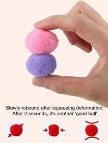 Juguete diseñado para promover el amor y la confianza entre el dueño y el gato, adecuado para que los gatos jueguen, adecuado para gatos, perros y pequeños animales. El color de las bolas de burbujas es aleatorio.