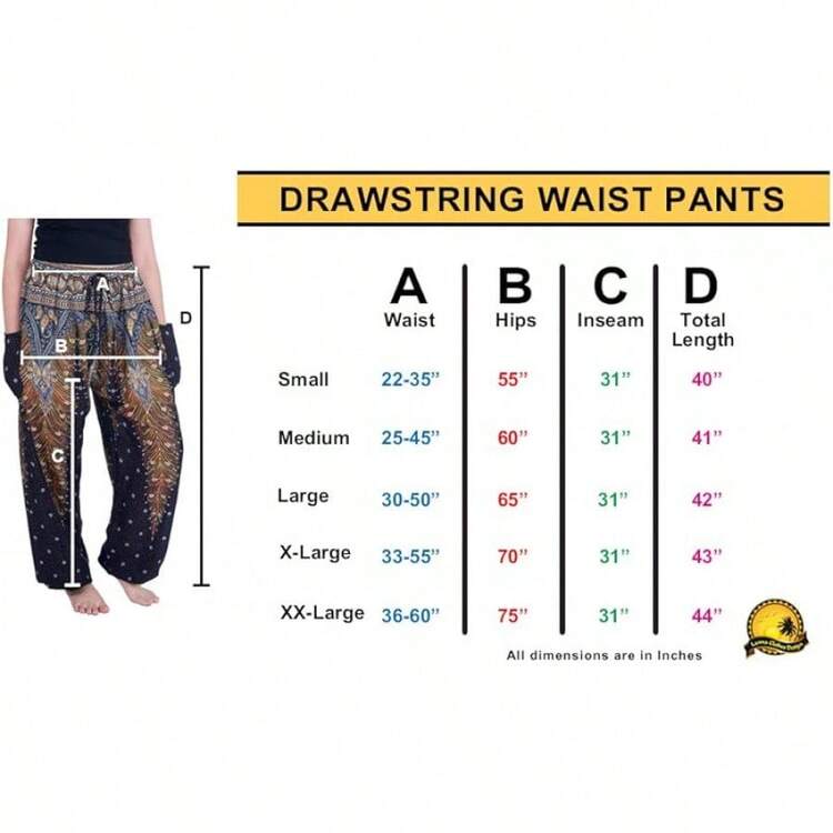 Women's Harem Pants - Boho Elephant High-Waisted Hippie Pants With Pockets Yoga, 2025 Style FWN8 - 深藍色孔雀花 - 查看 9