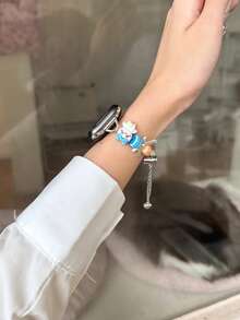 全新可爱娃娃熊表带 兼容 表带 38/40/41/42/44/45/46/49 毫米 兼容 表带 Ultra/S10/9/8/7/6/5/4/3/2/1 表带