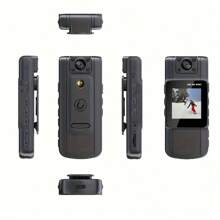 1 件 4K 高清机身相机、视频录制相机、即时相机、便携式可穿戴相机、液晶屏观看、夜视功能、可充电电池，适用于家庭、户外、骑行，是节日和生日的完美礼物。