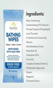 Nurture XL Rinse Free Bathing Wipes For Adults W_Aloe | Waterless Cleansing For Sensitive Skin | Disposable Adult Body Bath Wet Wipe For Disabled Bedridden | 48 Wipes - 192 Count (Pack Of 1) - View 9