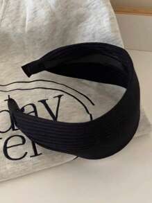 1/4Pcs Girls Fashion Wide Knitted Striped Headband, New 2.76 Inches Width Hairband Hair Accessory For Daily Use