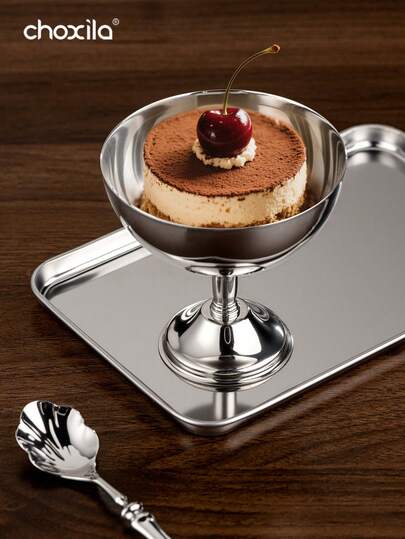 choxila 1pc Stainless Steel Dessert Cup, Snack Bowls, Serving Bowls (Removable), Ice Cream Cups – Perfect For Afternoon Tea, Bedroom, And Living Room Use