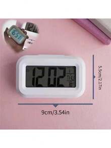 Multifunctional Digital Alarm Clock, Electronic Clock, Battery Powered, With Snooze Function, 12/24 Hour Display, Suitable For Bedroom, Deep Sleepers, Bathroom, Office Desk, Kitchen Timer (2 AAA Batteries Required)