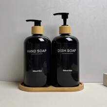 Soap Dispenser And Dish Liquid Dispenser With Tray - Multicolor - View 10