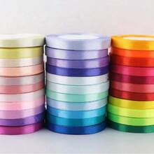 1Pc Wide Of Silk Satin Ribbons For Fall Wedding Flower Bouquet Wrap Hair Bows Making Gift Wrapping And Crafts - Pink - View 5